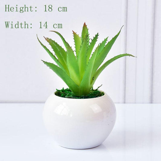 Mini Potted Ornaments Creative Simulation Succulents Bonsai Ceramic Pots Succulent Desktop Decorations