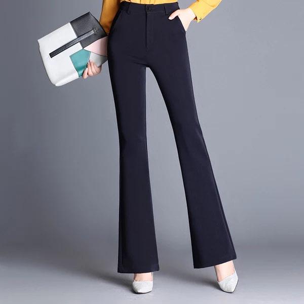 Models Micro Trousers Trousers High Waist Stretch Slim Large Size Straight Flared Pants Pants