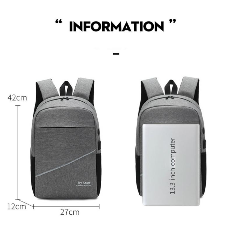 USB Charge 3 Pcs Sets Laptop Backpack Business Men Women Travel Shoulder Backpacks School Bag