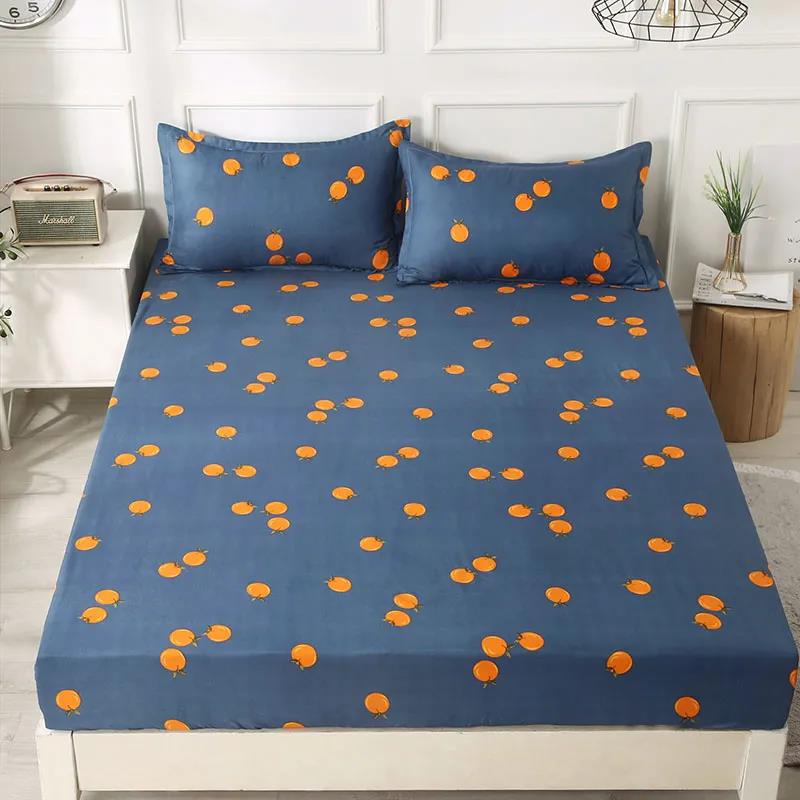 1 Piece Set of Bed Sheet Protection Fashion Printed Mattress Cover Fitted Protective Non-slip Cover