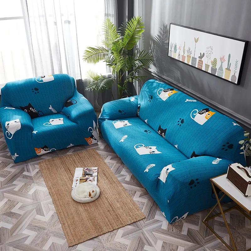 Elastic sofa covers for living room anti slip cartoon sofa slip cover 1/2/3/4 Seater simple mordern casual Slipcover Universal