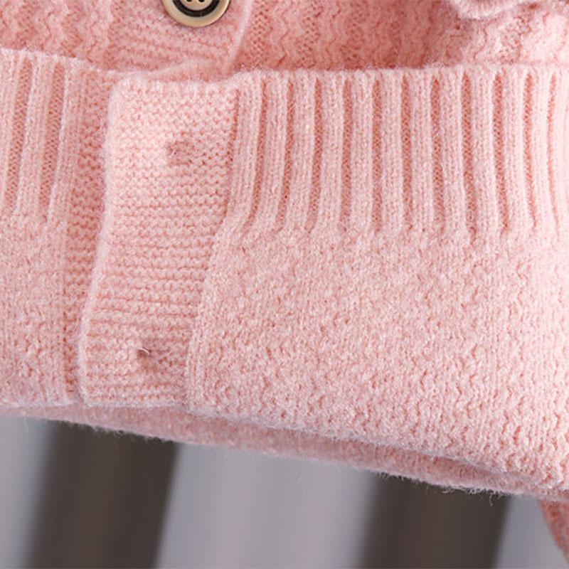 Sweaters Girls' Jacket 2021 Autumn Baby Girl Sweater Knitted Cardigan Spring and Autumn Korean Version