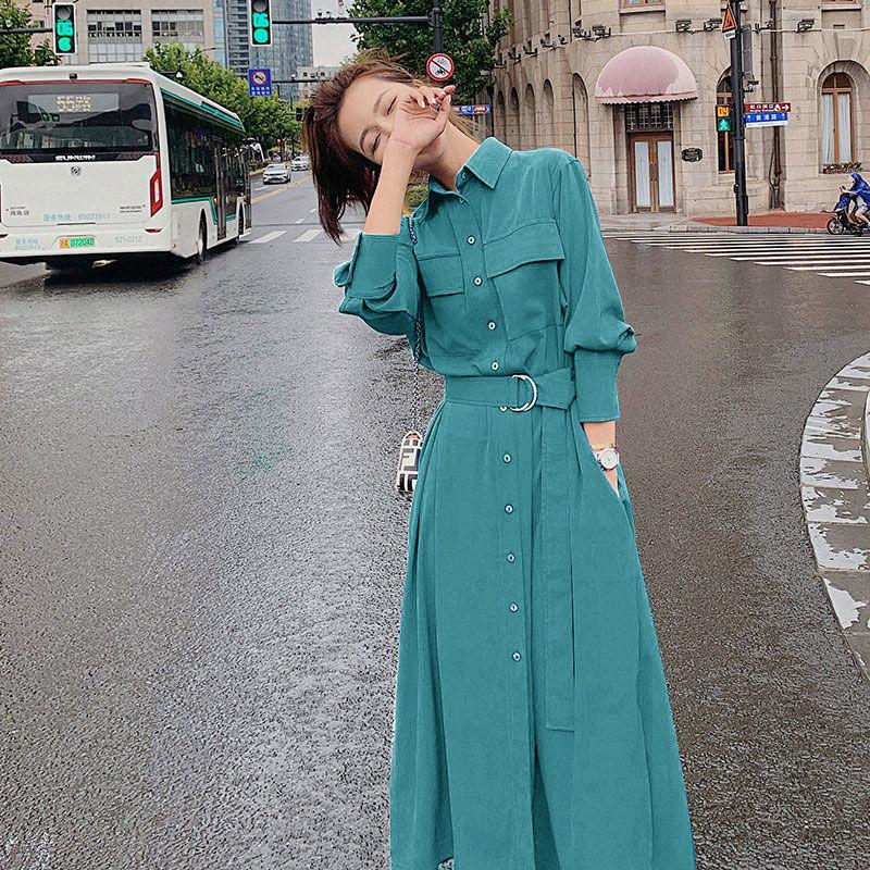 Dress Female Spring and Autumn Dress Long Sleeved Dresses for Women Office Clothing Tops