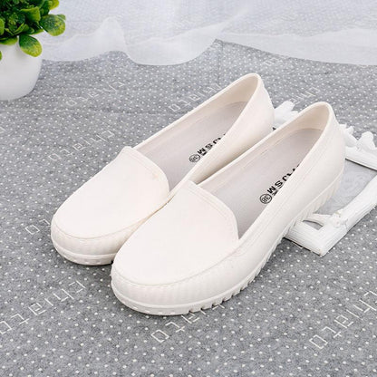 Women's Spring and Autumn Large Size Shoes Female Solid Color Soft Flat Heel Casual Single Shoes