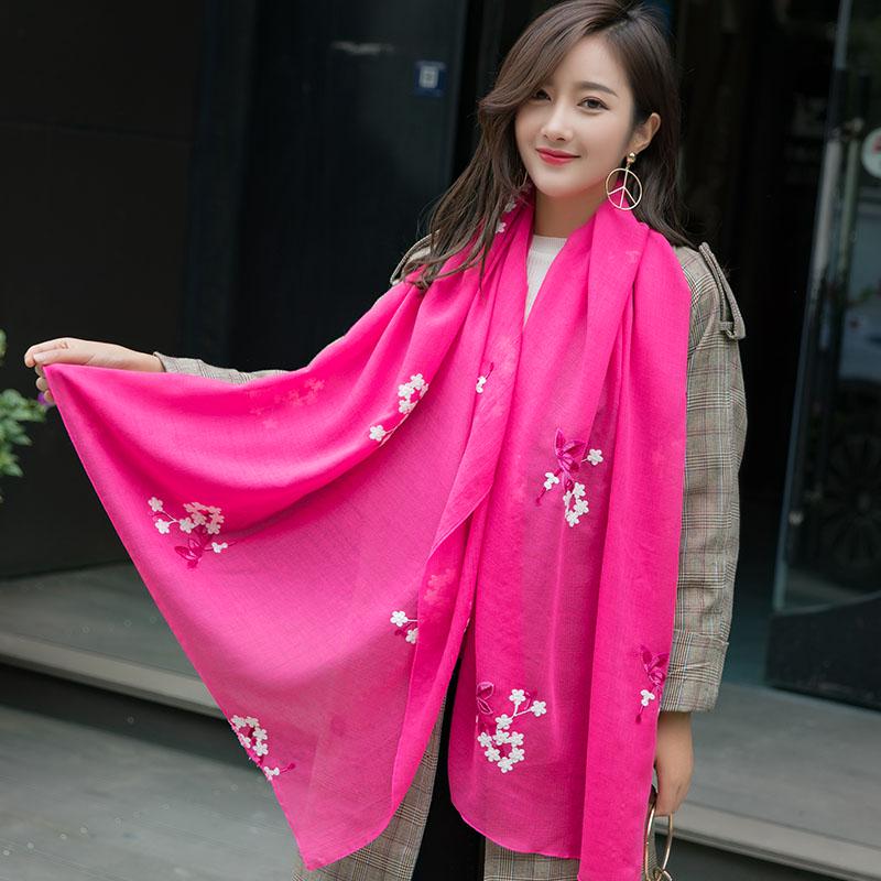 Scarf Printed Female Scarf Women Gift All-match Scarves Decoration Accessories Cotton Scarf