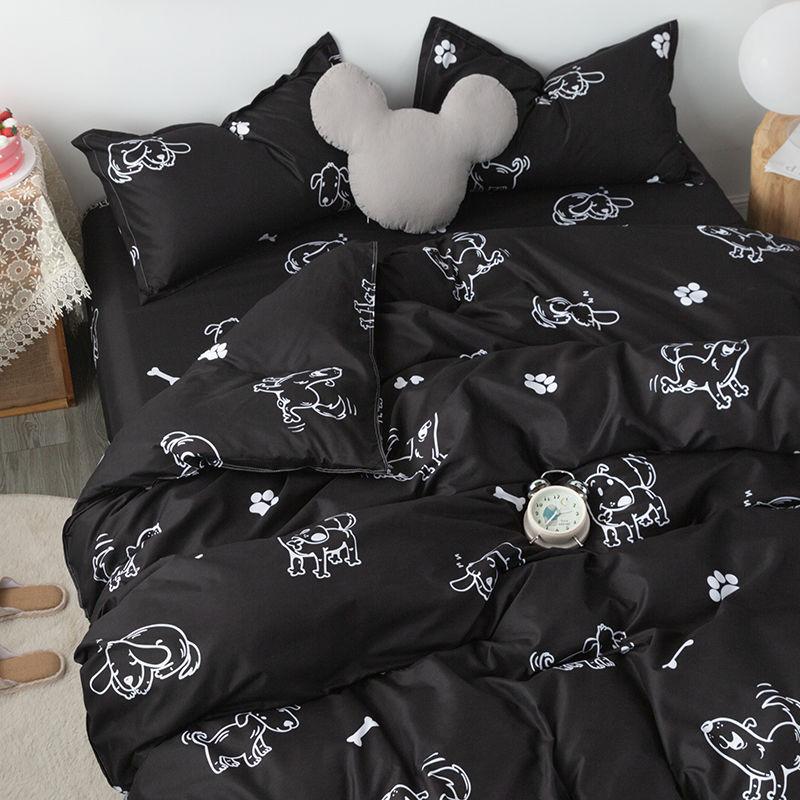 Fashionable and Fresh Household Duvet Cover Four-piece Bedding Set for Student Dormitory Bed