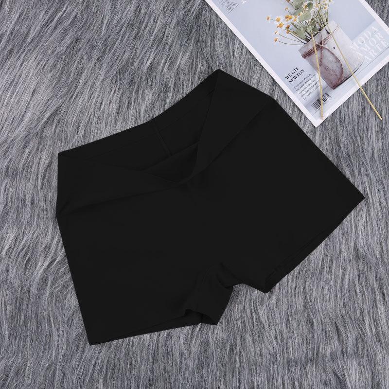 4Pcs/Set Ice Silk Seamless Safety Underpants Large Size Panties Solid Color Boxer Briefs Women's Sports Boxer