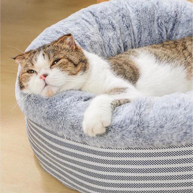 Warm winter cat litter semi-enclosed dogs litter house villa cat bed deep sleep kennel Dog Bed Mat Plush Soft Warm Pets Nest Cushion Sleeping Sofa