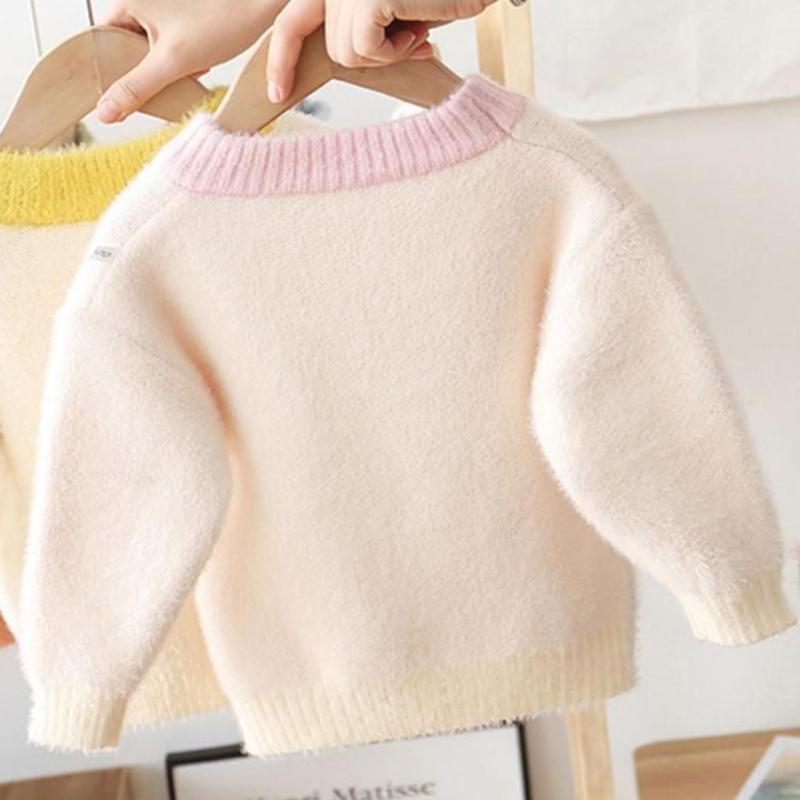 Girls and Boys Autumn and Winter Baby Bottoming Sweater Sweater Pullover Children's Knit Sweater Clothes Girls Long Sleeves