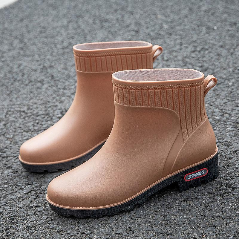 Waterproof Low Tube Plus Velvet Rain Boots Rain Boots Waterproof Shoes Rubber Shoes Overshoes Water Boots