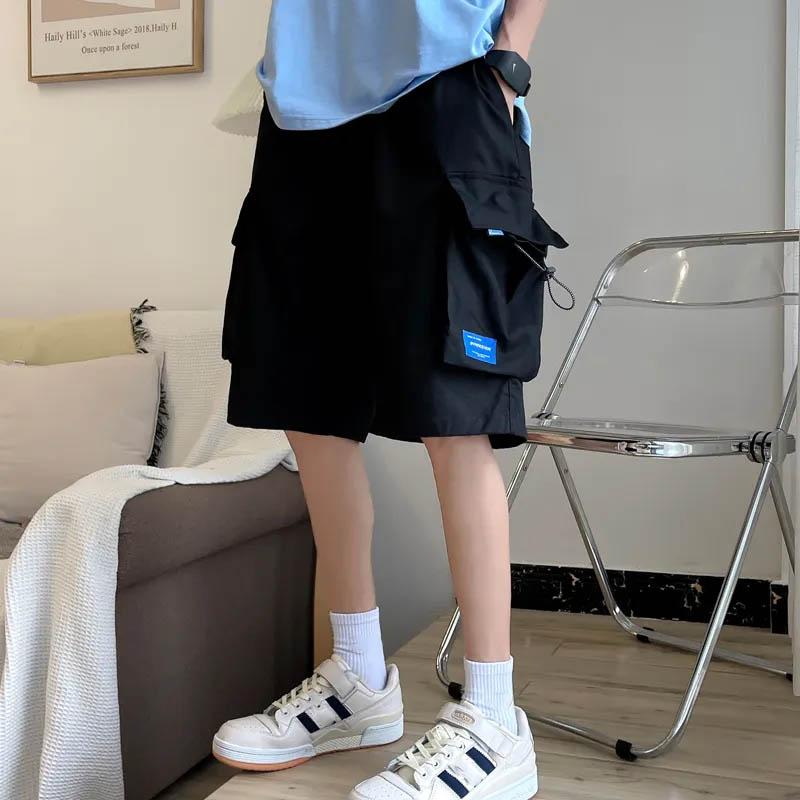 Men's Summer Thin Five-point Pants Functional Wind Overalls Shorts Large Size Breathable Loose Outer Wear Casual Pants