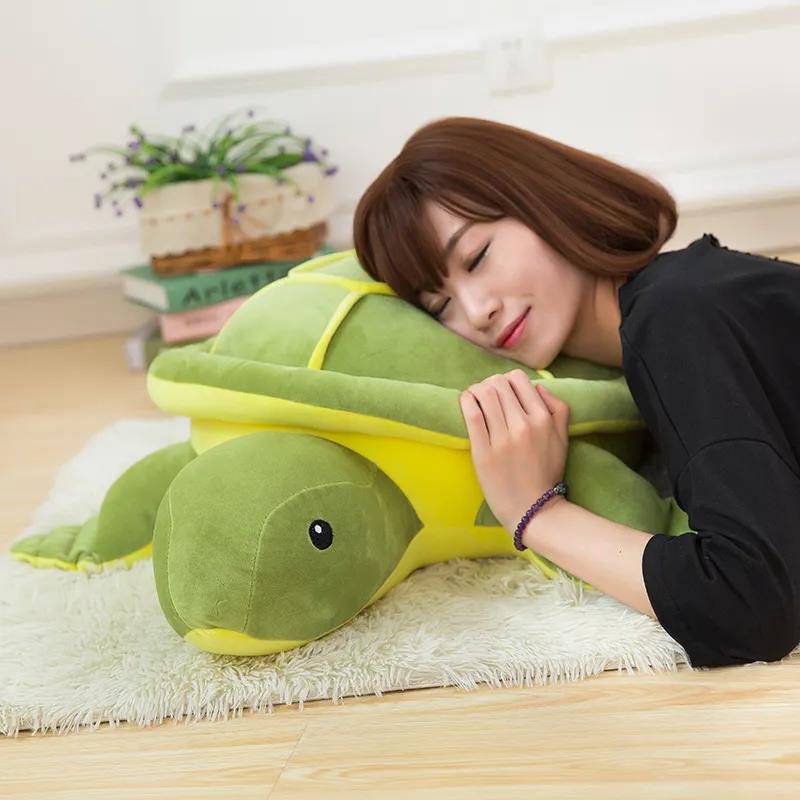 40/80cm Lovely Turtle Plush Toy Super Soft Down Cotton Doll Large Pillow Cute Turtle Doll Children's Birthday Gift