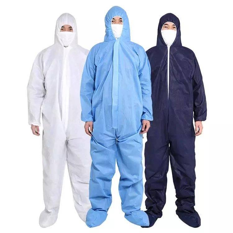 Disposable protective clothing safety and protective non-woven thick workwear dustproof jumpsuit