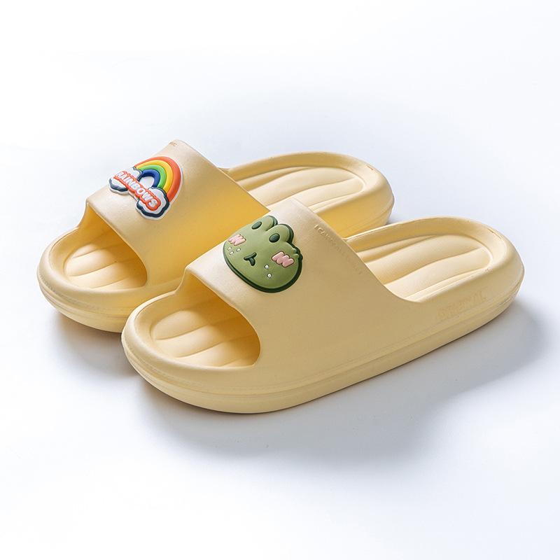 Soft Slippers Women Summer Outdoor Wear Home Indoor Bath Non-slip Thick Bottom Home Couple Cute Sandals Men