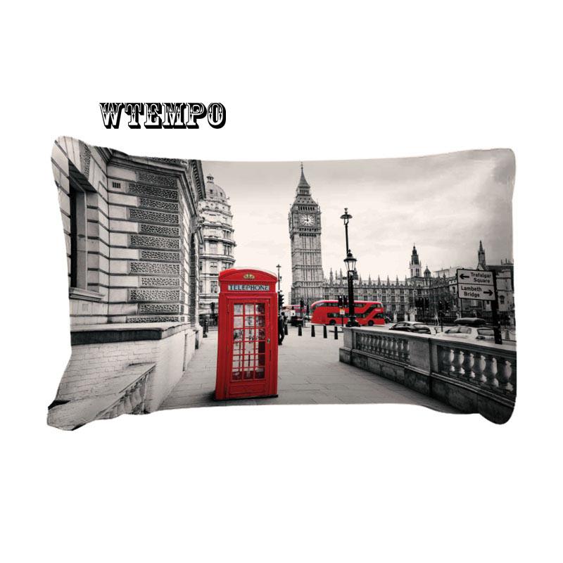 Big Ben Bedding Set Sheet Pillowcases Bedclothes Duvet Cover London Prined Bed Set