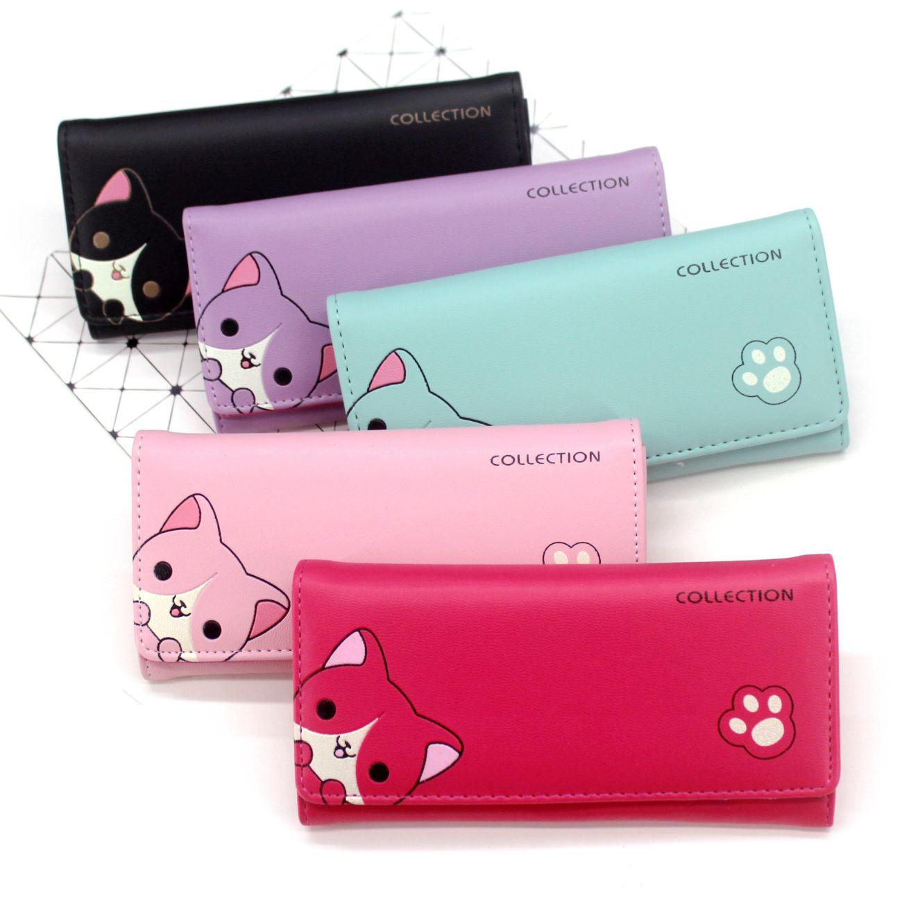 Wallet Girls Japanese and Korean Student Cartoon Wallet Girls Hold Wallets Thin Wallet