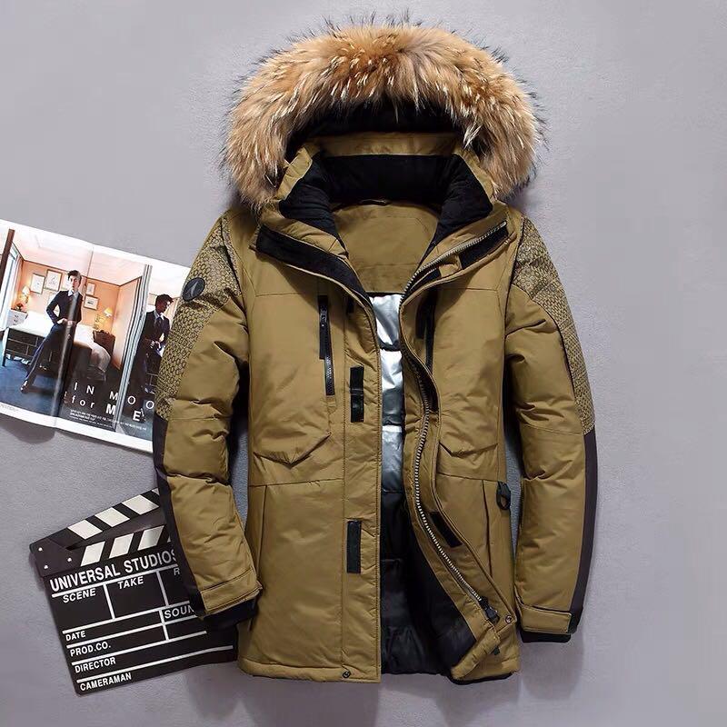 Large Size Down Jacket Trend Leisure Men's Clothes Winter Medium and Long Section Cotton Clothing