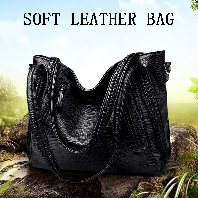 Crocodile Pattern One-shoulder Handbags Large-capacity Handbags Messenger Women Tote Large Bags Trendy Fashion