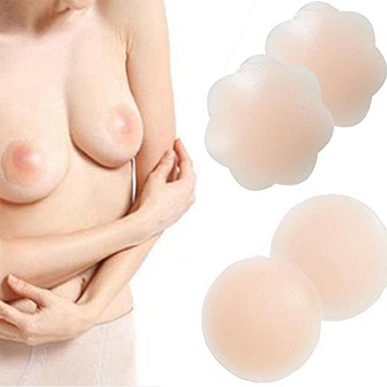 6 Pairs Self-adhesive Silicone Breast Nipple Covering  Breast Covering Invisible Bra Natural Color One Size Nipple Sticker Underwear