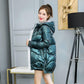 Fashion Women's Mid-length Coat Winter Loose and Colorful Hooded Down Cotton Coat