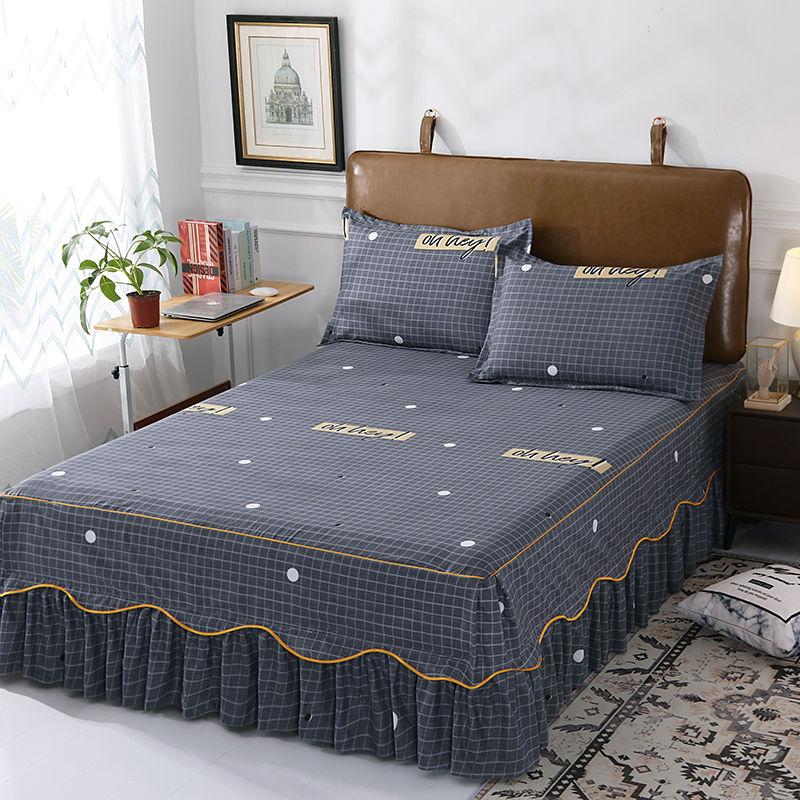 One-piece Mattress Cover Fashion Printing Bed Sheet Non-slip Wear-resistant Mattress Protector Double Bed Household