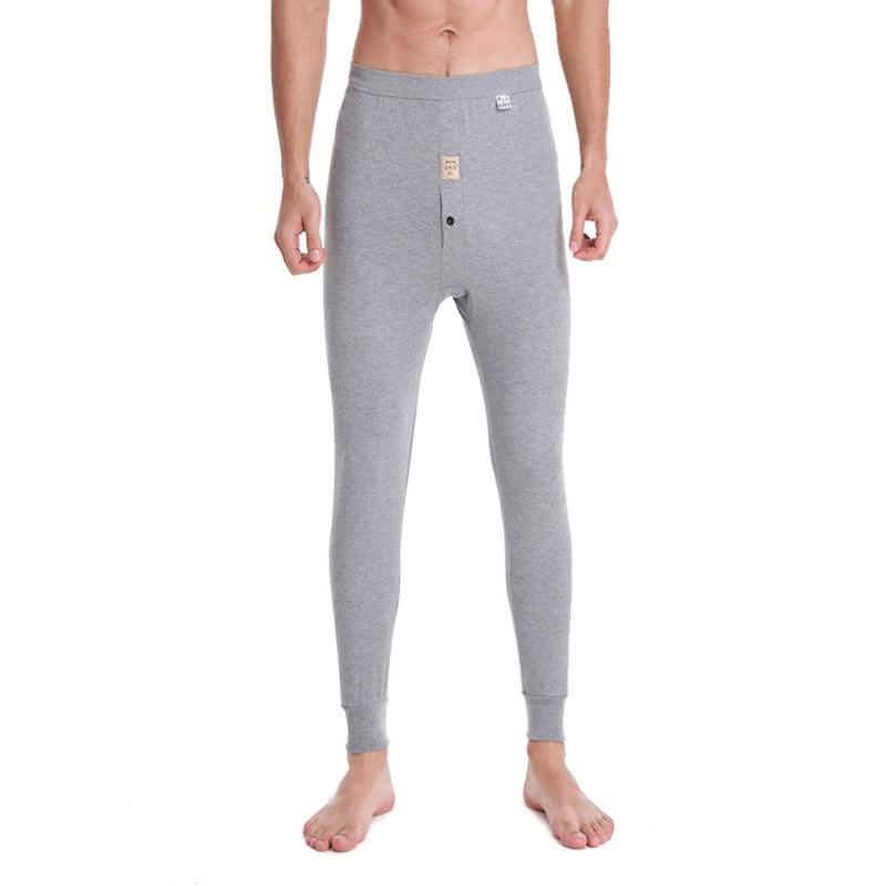 Men Winter Thermal Underwear Autumn Clothes Tight Pants Thicken Windproof Comfortable Soft Lining High Elasticity Wearable Spring Pajamas Sweatpants