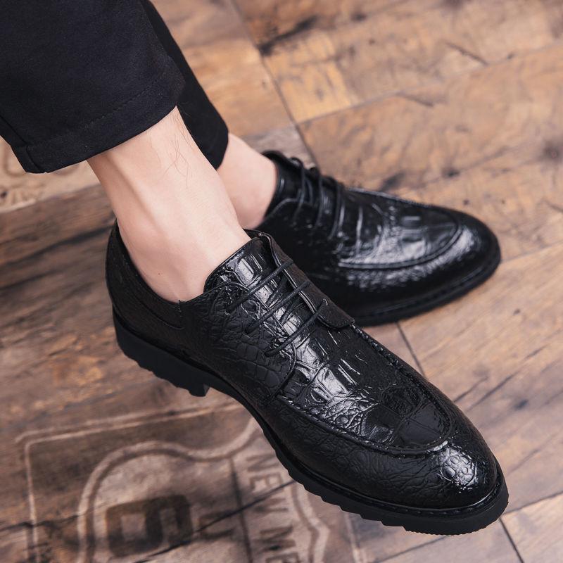 Mens Formal Shoes Genuine Leather Oxford Shoes for Men 2019 Dress Shoes Wedding Business Shoes