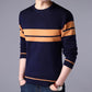 2019 Autumn Cotton Thin Men's Pullover Sweaters Casual Striped Knitted Sweater Men Brand Clothing