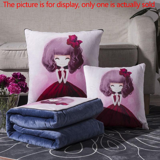 Winter Dual-purpose Pillow Coral Velvet Pillow Variable Quilt Home Sofa Pillow Car Warmth Artifact