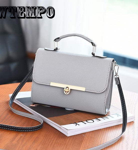 Leather Handbags Simple Style Women Shoulder Messenger Bag Clutch