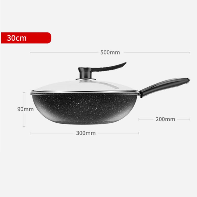 Maifan stone frying pan household non-stick frying pan gas-free fume frying pan induction cooker universal iron pot