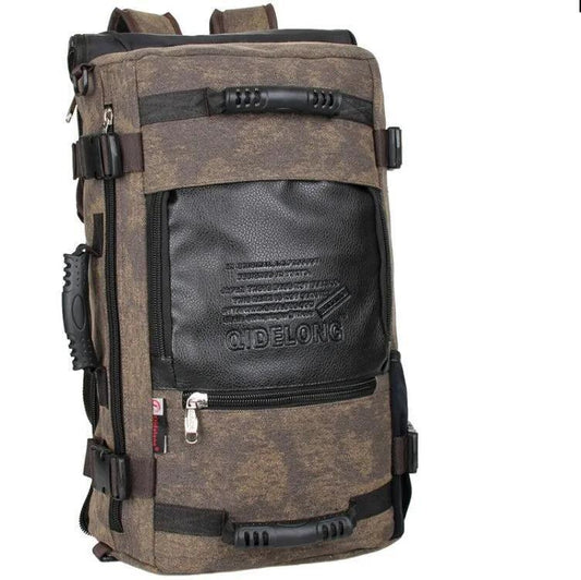 Leisure Canvas Backpack Travel Bag Outdoor Sports Mountaineering Bag Hiking Backpack