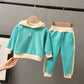 2021 Spring Fall Kids Clothes Baby Cotton Sports Hooded Sweater Shirt Pants Sets Children Kids Casual Suit