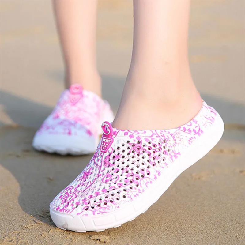 Summer  Hole Shoes Summer Seaside Baotou Slippers Sandals Large Size Women's Shoes Bird's Nest Shoes Beach Shoes