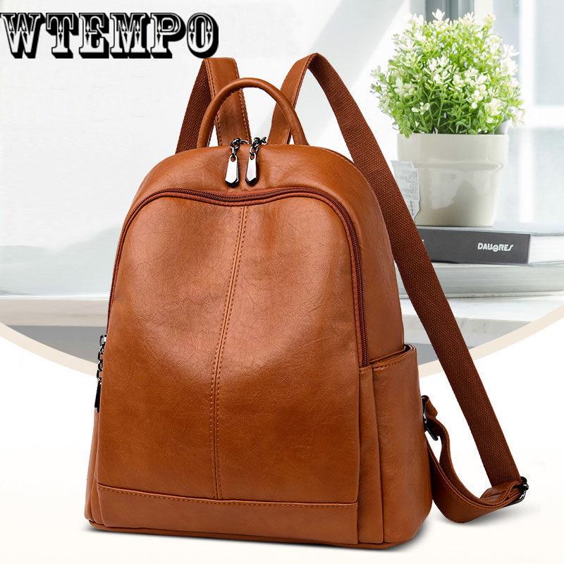 Women's travel backpack high quality leather mini ladies backpack Female student shoulder school bag