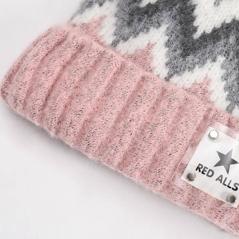 Winter Knitted Beanies Hats Scarf Set Women Thick Warm Beanie Skullies Hat Female Knit Beanie Caps