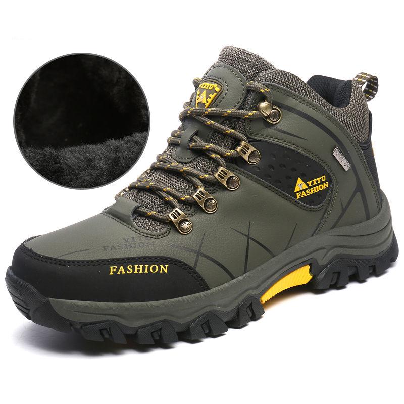 Autumn Winter Men's Outdoor Shoes Warm Cotton Shoes High Top Waterproof Snow Boots Men's Sneakers