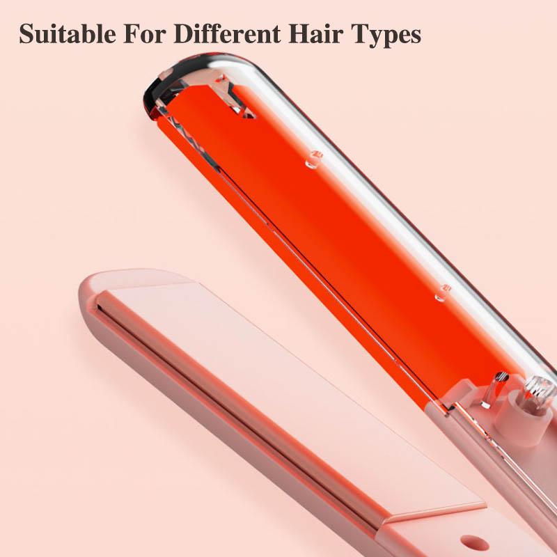 Mini Splint Portable Straight-roll Dual-use Curling Iron Fan Fan Small Straightening Board Clip Bangs Artifact Ironing Board Straight Hair