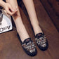 Plus Size 36-40 Summer Women Outdoor Letter Flat Bohemian Beach Wear-resistant Non-slip Office Lady Beaded Shoes