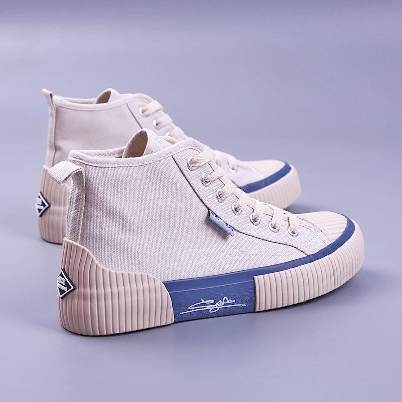 Ladies High-top Canvas Shoes Spring and Summer Korean Student Retro Style Sneakers All-match Casual Sports Shoes