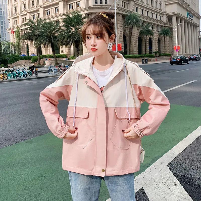 Workwear Jacket Girls Spring and Autumn Clothes Junior High School Students Korean Style Loose Short Top Clothes