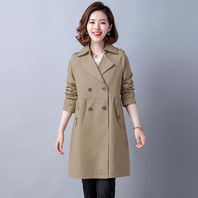 2021 New Women's Windbreaker Coat Spring Autumn Slim Basic Zipper Jacket with Lining Ladies Short Windbreaker Plus Size