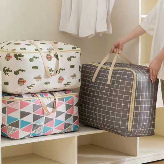 Clothes Storage Bag Clothes Blanket Quilt Closet Storage Bag Oxford Cloth Storage Bag Student Clothing Sorting Bag Portable Moving Packing Luggage Bag