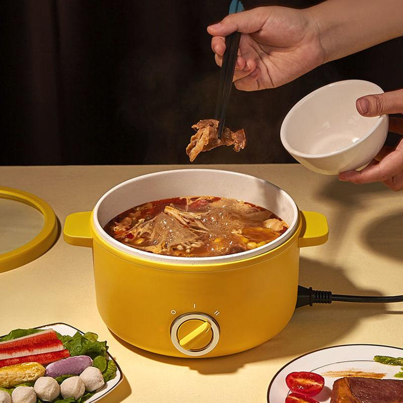 Electric Cooker Dormitory Electric Cooker Multifunctional Household Electric Frying Noodles Small Electric Cooker Non-stick Pot