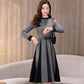 Spring and Autumn Noble Temperament Sweater Mid-length Fashion Simple Dress Round Neck Pullover Women's Base Dress