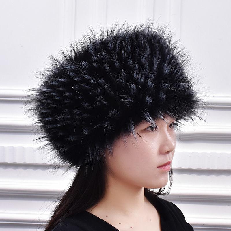 Fox Fur Straw Hats Men and Women Winter Mink Fur Hats Imitating Rabbit Fur Mongolian Hat Ear Protection Warm Cotton Hat