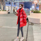 Glossy Student Women's Cotton-padded Jacket Cotton Clothes Loose Thick Winter Jacket for Women Mid-length Female Jacket Coat