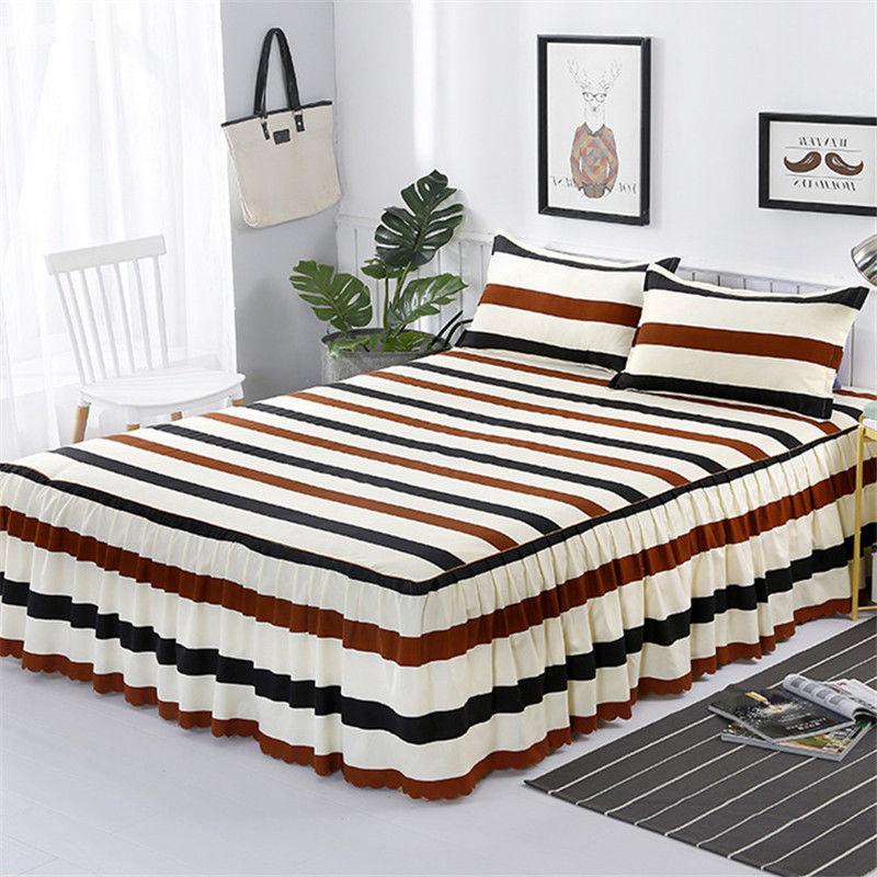 Brushed Bedroom Home Bed Skirt Single Solid Color Skin-friendly Bedspread Bed Cover Bedroom Student Dormitory Sheets