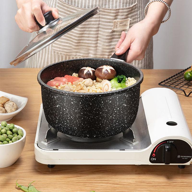 Maifan Stone Non-stick Set Pot Set Household Soup Pot Frying Pan Gas Stove Induction Cooker Suitable for Thickening Pots