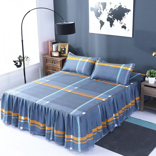 Brushed Bedroom Home Bed Skirt Single Solid Color Skin-friendly Bedspread Bed Cover Bedroom Student Dormitory Sheets